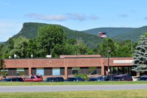 middleburgh elementary school with Vrooman's Nose in the background