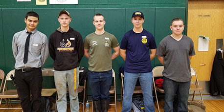 middleburgh students going into the armed forces stand to be recognized