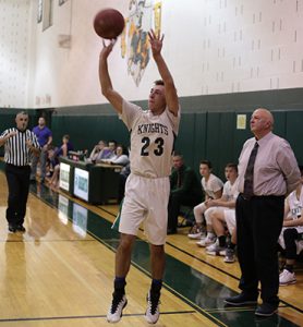 peyton olsen shoots a 3 pointer