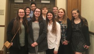 middleburgh fbla students who participated in the district conference pose for a picture