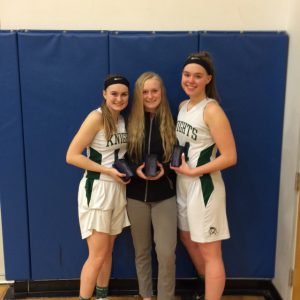 Kelsey Terrell, Makenzie Terrell, and Megan Brown pose for a picture.