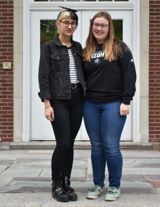 Sophia Soloveitchik and Carolyne Shultes pose for a picture