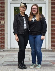 Sophia Soloveitchik and Carolyne Shultes pose for a picture