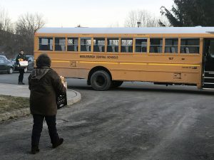 bring food to a school bus