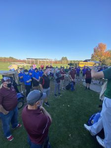 Crowd of people at golf tournament