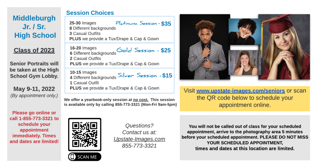 Class of 2023 Senior Portraits May 911 Schedule Your Appointment