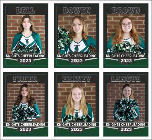 Varsity Cheerleading Alexia Bell	
Alison Bowen	
Lindsey Brown	
Danielle Freer
Emily Hainey	
Heline Langue	