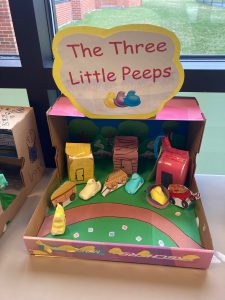 Storybook diorama using Peeps.