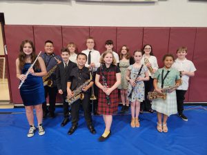 Students in group with instruments