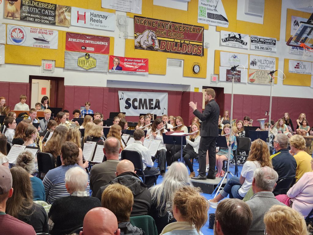 Student band with conductor.