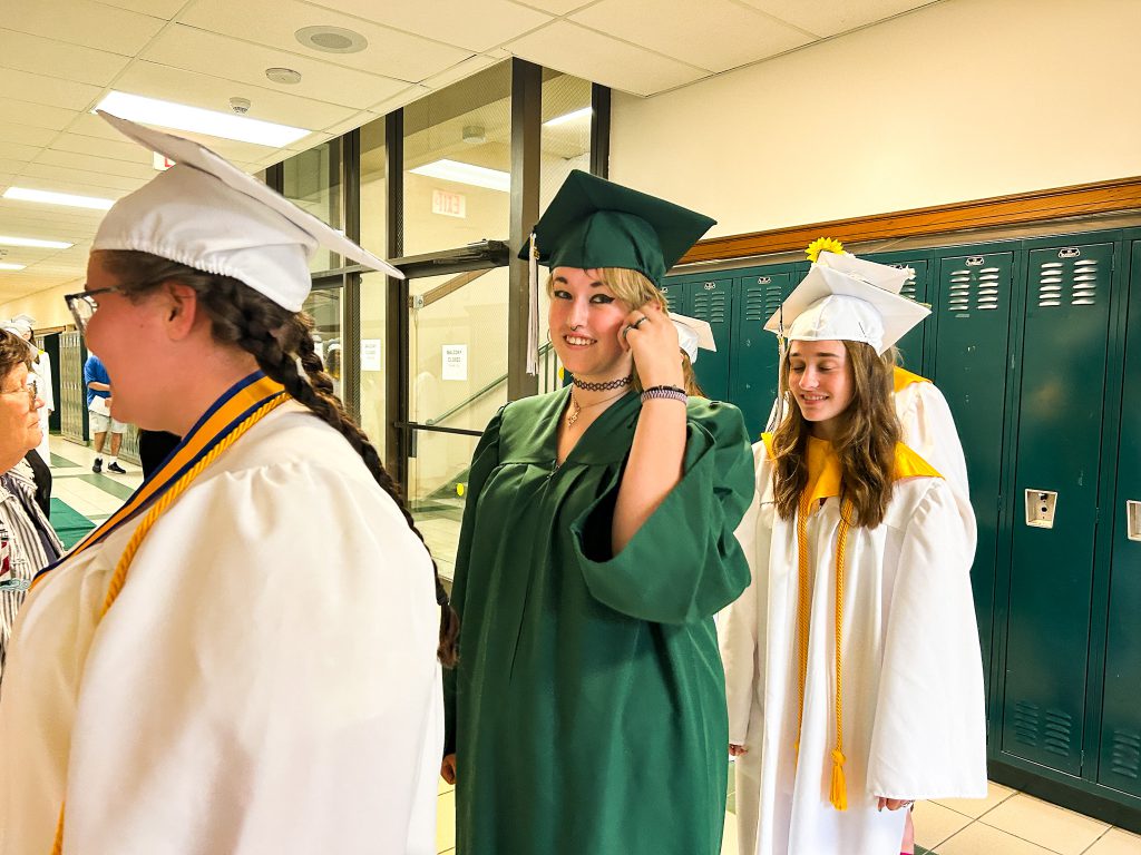Students walking into graduation ceremony