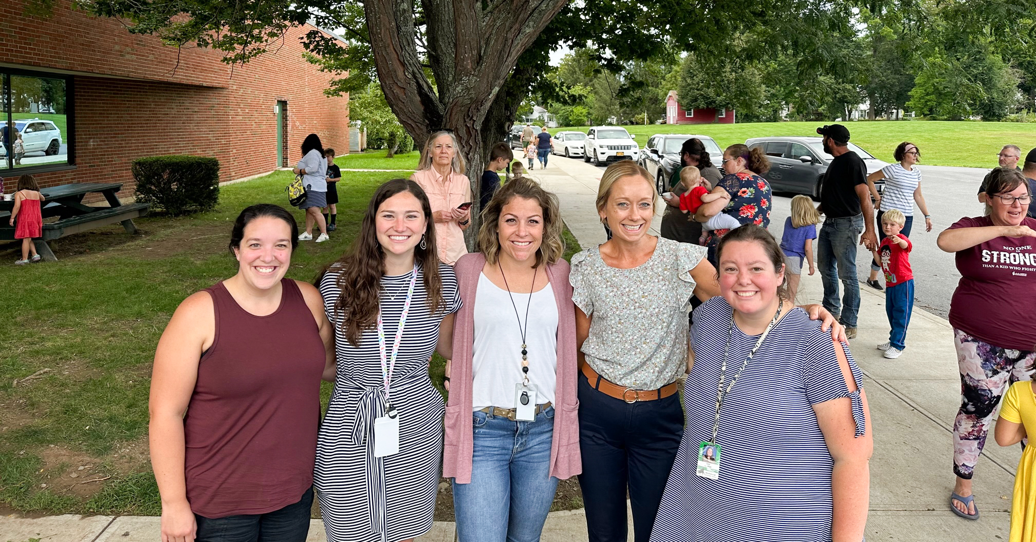 Faculty at Ice cream social