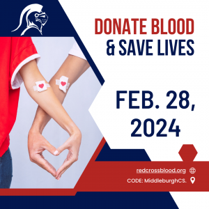 Donate blood and save lives. Feb. 28, 2024. Arms entwined to form a heart.