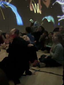 Students in planetarium.