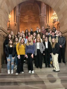 Youth as Leaders group stands on Million Dollar staircase.