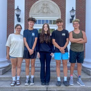 Five students stand together on the steps of Middleburgh High School.