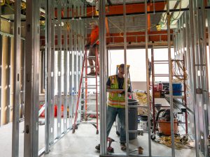 Men construct interior space.
